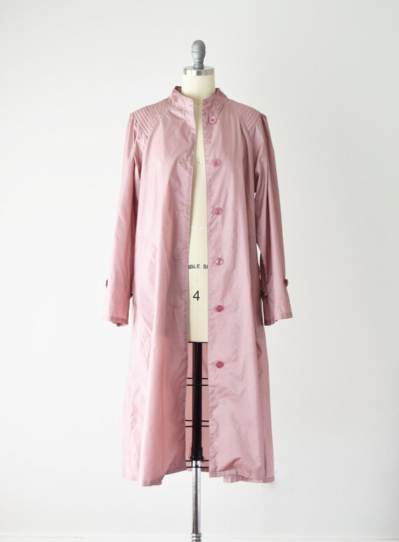 Dusty Rose Trench Coat Sm / Pink Trench Coat / Be… - image 9