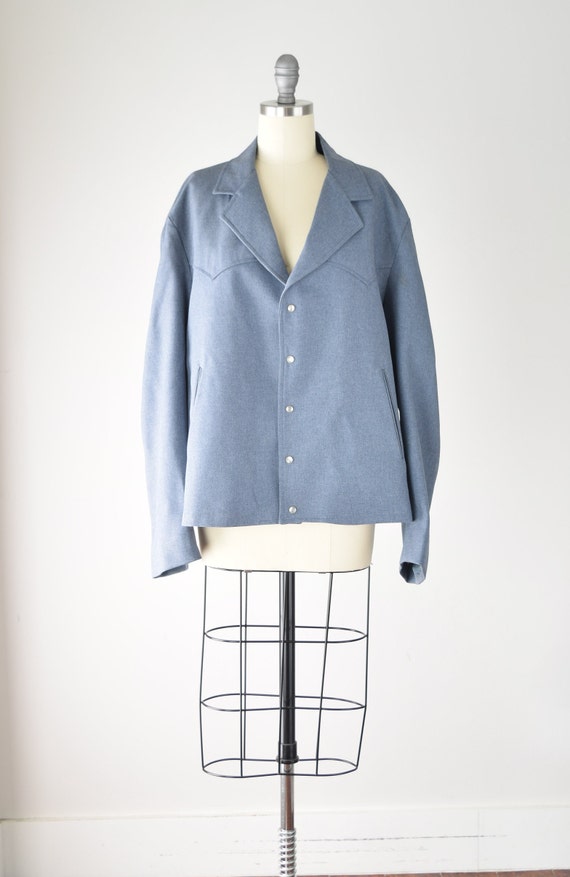 Blue Oversize Boxy Jacket XL / Western Style Jack… - image 3