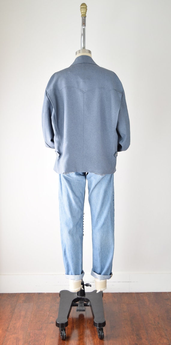 Blue Oversize Boxy Jacket XL / Western Style Jack… - image 8