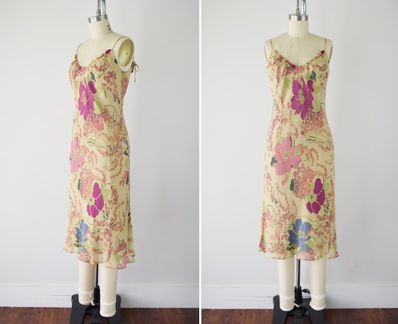 Y2K Bias Cut Silk Slip Dress Sm / Bias Cut Slip Dr