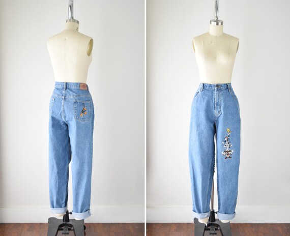 90s Looney Tunes Jeans 32 Inch Waist / High Waist