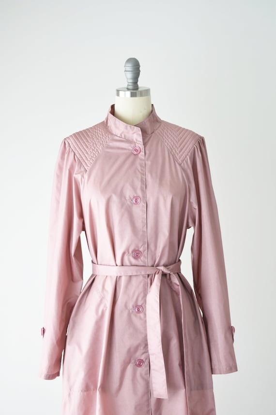 Dusty Rose Trench Coat Sm / Pink Trench Coat / Be… - image 8