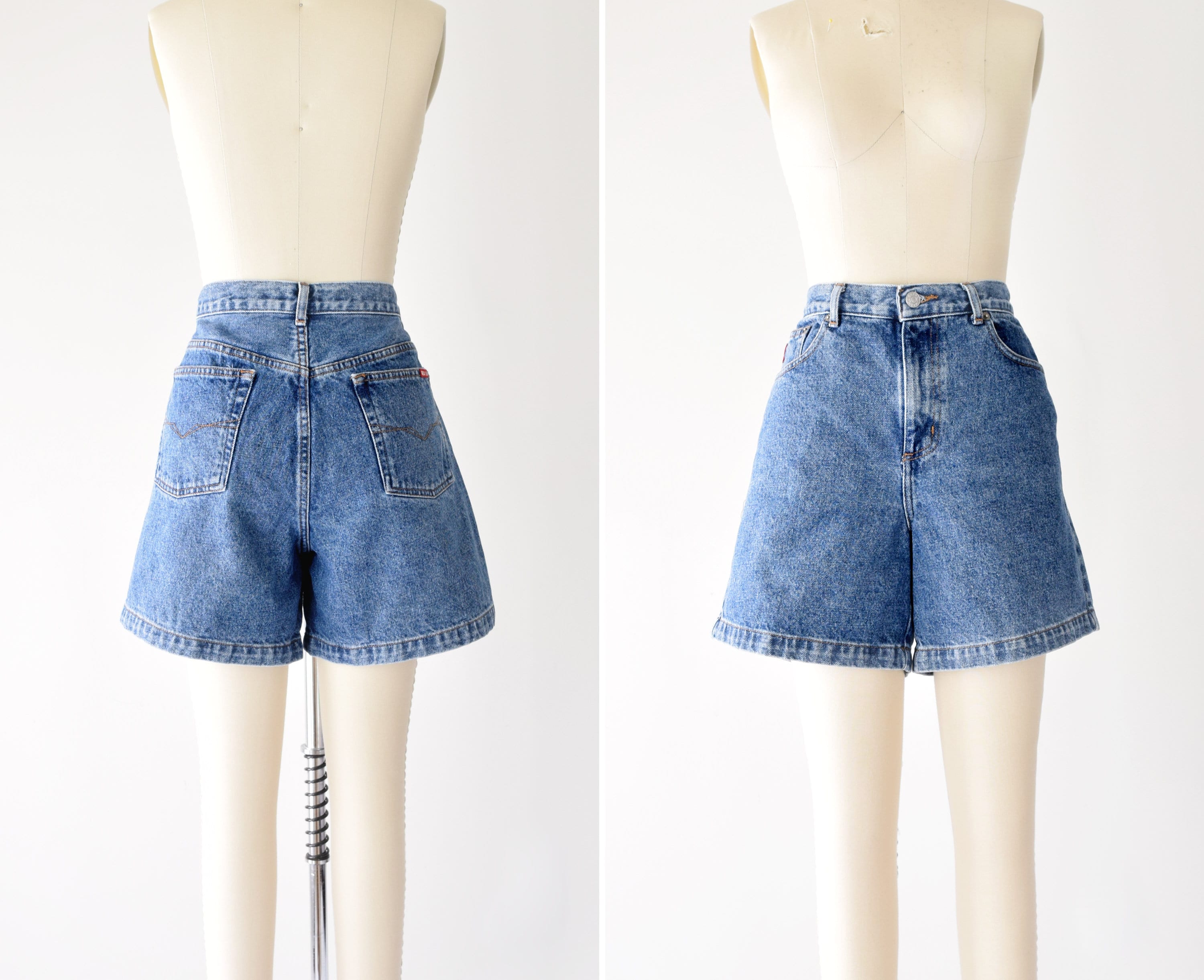 Guess High Waist Denim Shorts 32 Inch / 5 Inch Inseam / 32 - Etsy
