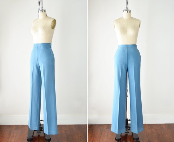Stretch Knit High Waist Trousers 30W / 30 Inch Wai