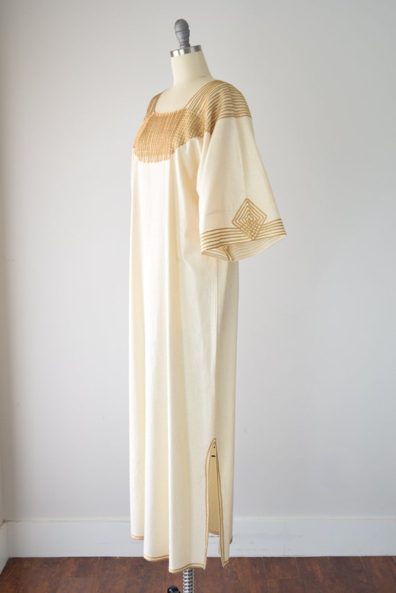 Beige Kaftan Sm Med / Embroidered Kaftan / Full L… - image 5