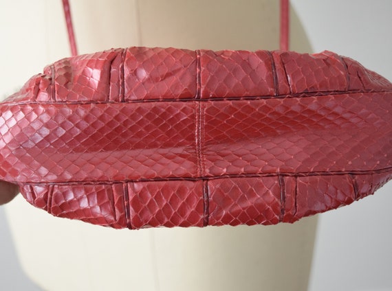 80s Judith Leiber Snakeskin Purse / Snakeskin Sho… - image 8