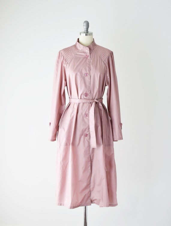 Dusty Rose Trench Coat Sm / Pink Trench Coat / Be… - image 3