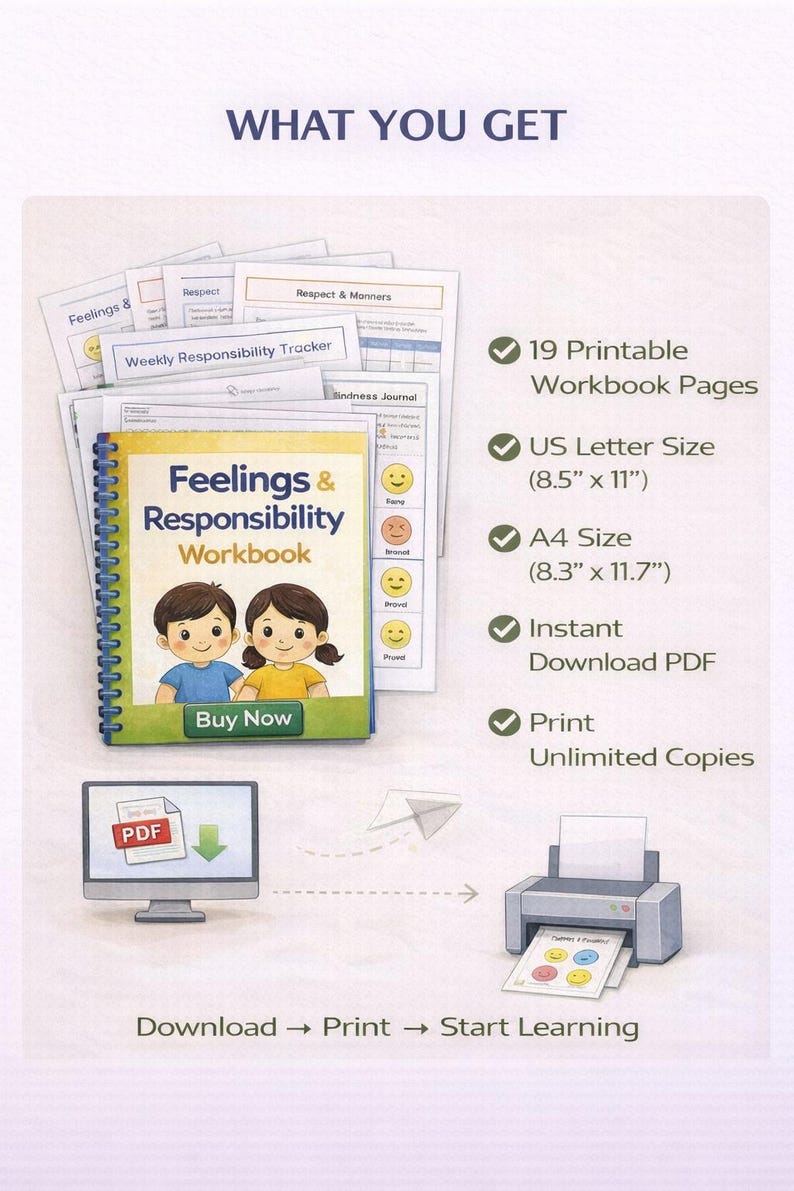 SEL Worksheets for Kids | Social Emotional Learning Workbook ...