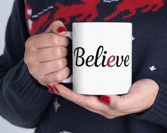 Believe In Yourself Mug Wrap, 11oz & 15oz Mug Template, Motivational Coffee Cup For Woman, Daily Affirmations Mug