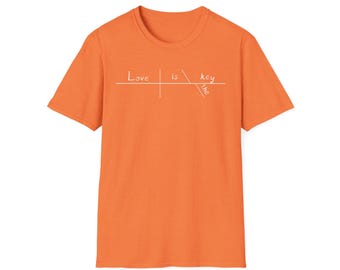 EDIFY Orange Love Is the Key Unisex Softstyle T-Shirt