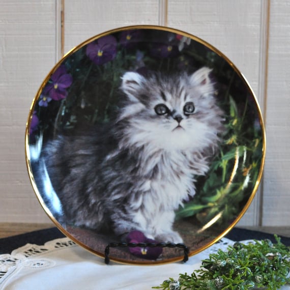 Franklin Mint Purrfection Wall Porcelain Cat Plate, Nancy Matthews