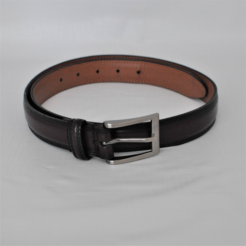 Leather Belt for Men Burgundy Brown Men's Vintage - Etsy