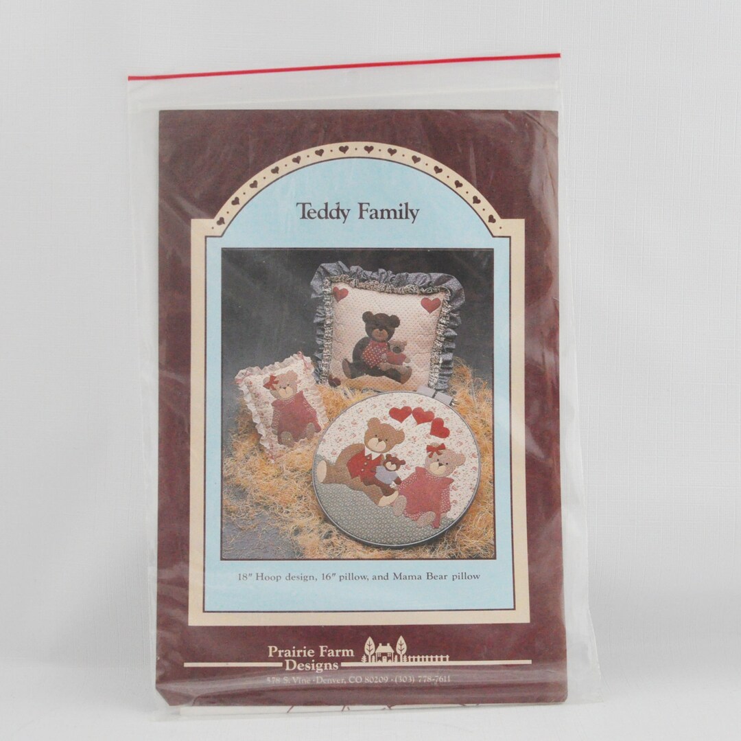 Vintage Pattern Teddy Bear Family Pattern Only Home - Etsy