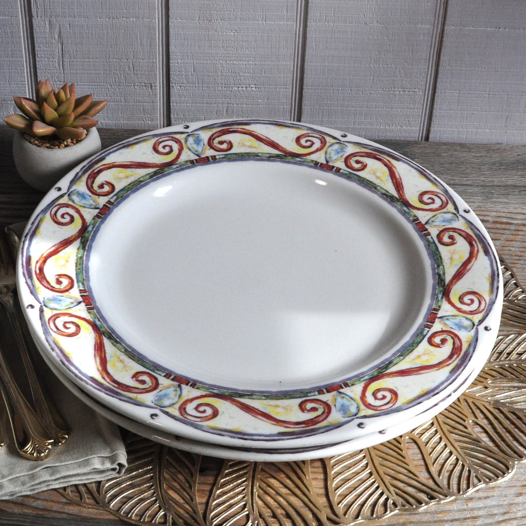 Vintage Syracuse China Chop Plate, Red Swirls, 'universal' Pattern - Etsy