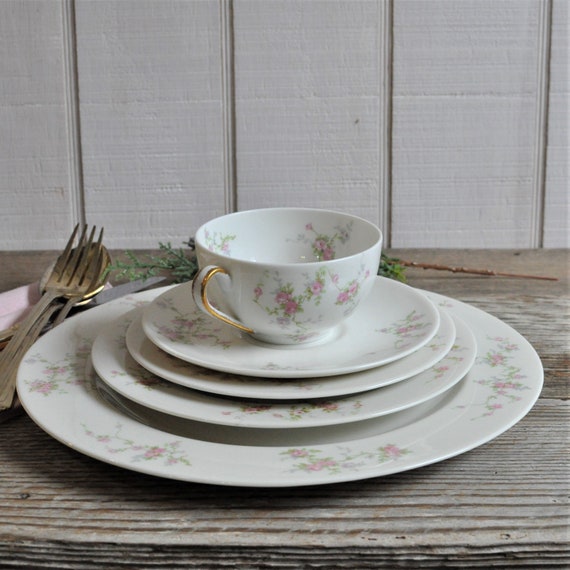 Theodore Haviland New York, Pink Spray, 5 Piece Place Setting