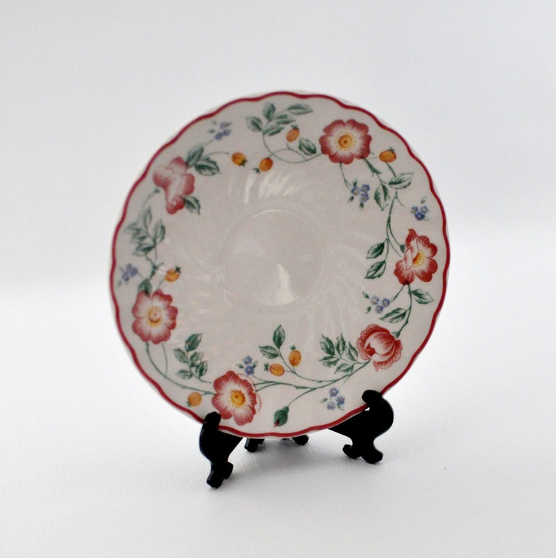 Vintage Saucer Plates Churchill Briar Rose Pink Floral Etsy