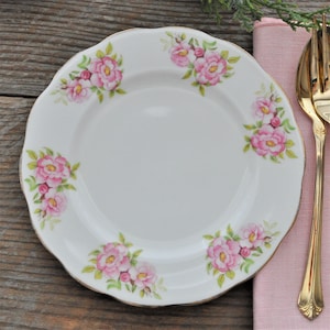 3 Bell China Bread & Butter Plates, Floral, Bridal Tea Party, Wedding, Garden Tea, shabby, cottage, Mismatched, rustic, Easter Dinner, Cake