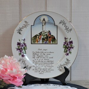 Lord's Prayer, Decorative Wall Plate, Religious, Jesus Christ, Plate Collection, Prayer Room Decor, Anniversary Gift, For Praying Altar Bild 2