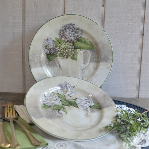 American Atelier, Floral Bouquet 5251 Salad Plate, Grapes, Wall Decor, Fruit Plate, Replacement Dishes, Mismatched Plate, Summer Tablescape