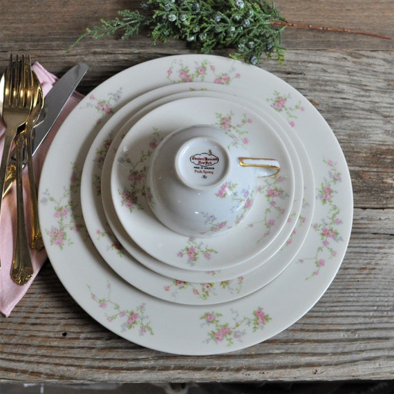 Theodore Haviland New York, Pink Spray, 5 Piece Place Setting