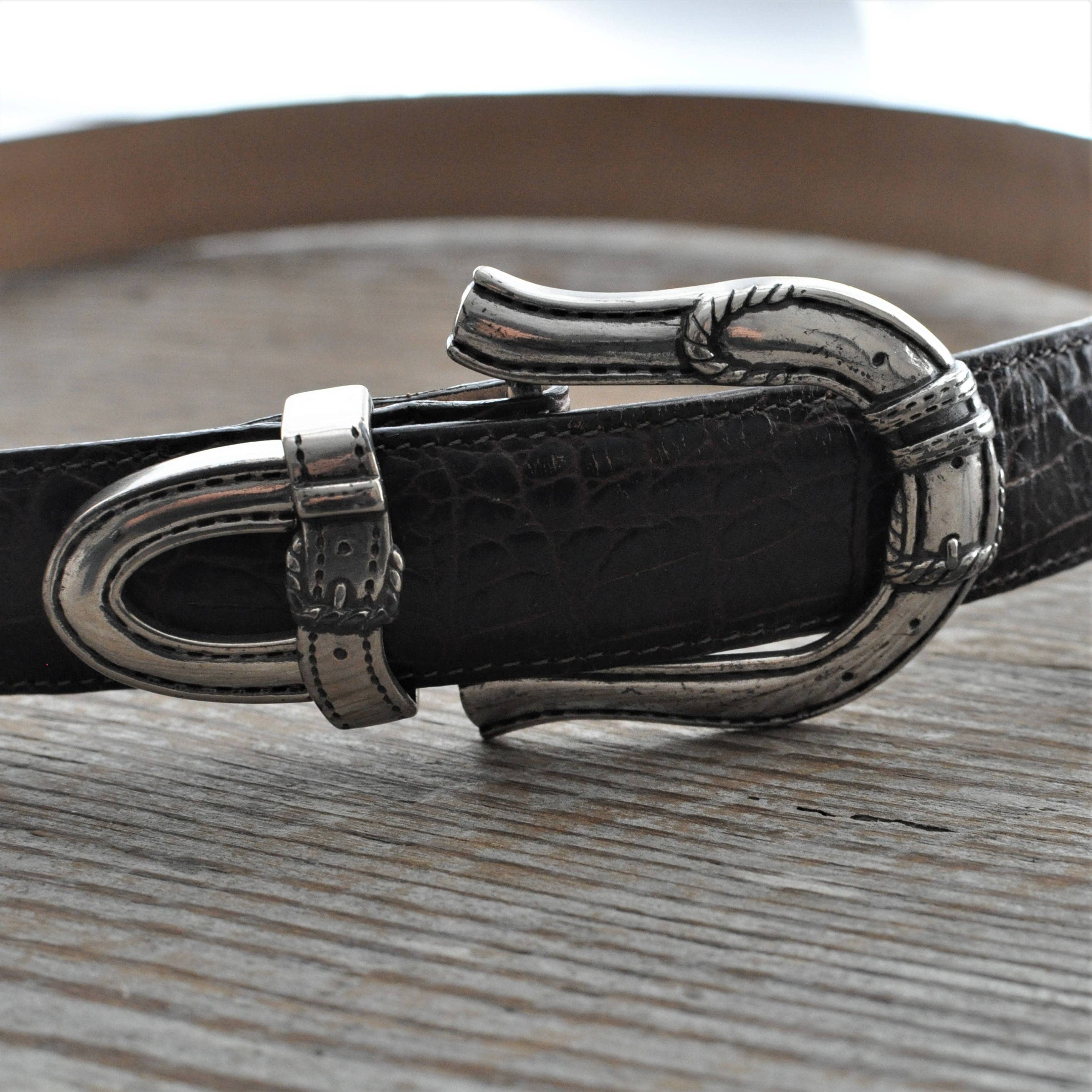 Talbots Leather, Snap On, Anchor Buckle, Leather, Size M 