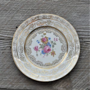 Translucent China - 22kt Gold - Ornate Floral - Salad - Luncheon - Wedding Dinner - Bridal Tea Party - Fine China - Gilt - Collectible -