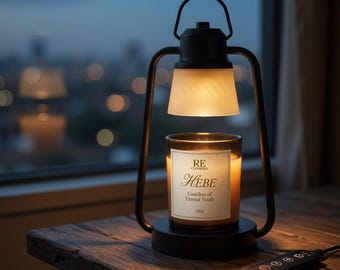 Kerzenwärmer-Lampe mit Timer & Dimmer - Elektrischer Wachsschmelzer, Vintage Kerzenlampe für Glaskerzen, Housewarming und Muttertagsgeschenk