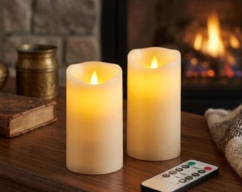 Waterproof LED Pillar Candles – Remote Timer, Battery Operated Home Decor