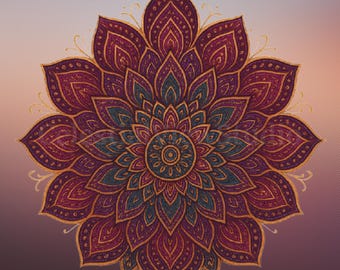 Textured Mandala Art | 3D Digi-Stitchwork, Sacred Geometry (Digital Download)