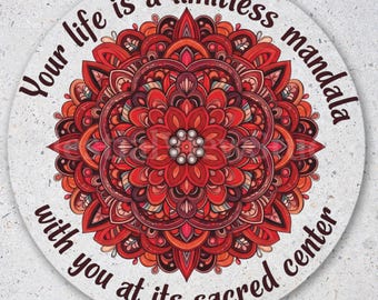 Colorful Mandala | Digital Download | Hi Res Transparent PNG & PDF | Sacred Geometry | Sublimation File for Crafters | Fabric, Wall Art, POD