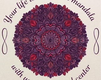 Colorful Mandala | Digital Download | Hi Res Transparent PNG & PDF | Sacred Geometry | Sublimation File for Crafters | Fabric, Wall Art, POD