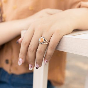 Spiny Oyster/Turquoise Ring - Size 7.5 | Sterling Silver