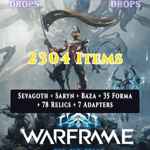 Warframe Twitch Drops | Sevagoth + 35 Forma + 78 Relics + 7 Adapters | Fast Delivery