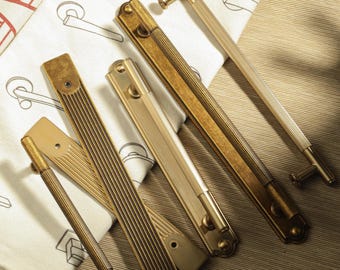 Antique Brass Knurled Cabinet Pulls with Backplate/Champagne Bronze Drawer Handles /Base Plate Vintage Bronze Bar Pull/home decor