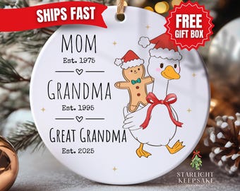 New Great Grandma Ornament Personalized, Pregnancy Announcement Great Grandma, First Time New Great Grandmother Gift,Great Grandma Christmas