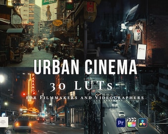 Urban Cinema LUT Pack (30 LUTs) – Cinematic Street & City LUTs for Filmmakers (Premiere Pro, Final Cut, DaVinci Resolve)