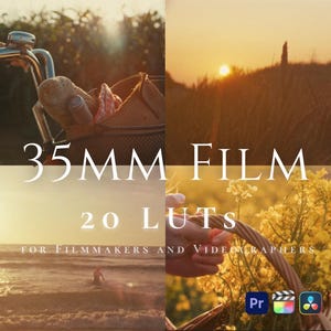 35mm Film LUT Pack (20 LUTs) – Vintage Analog LUTs for Filmmakers (Premiere Pro, Final Cut, DaVinci Resolve)