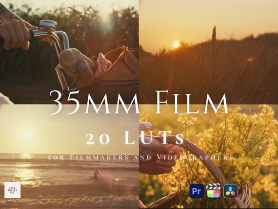 35mm Film LUT Pack (20 LUTs) – Vintage Analog LUTs for Filmmakers (Premiere Pro, Final Cut, DaVinci Resolve)