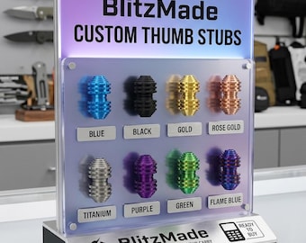 Perno para el pulgar de cuchillo de aleación de titanio premium - CNC de precisión - Se adapta a orificios de 4 mm - Grosor de hoja de 2,1 mm a 3 mm, compatible con Leatherman ARC/Wave Alpha y más