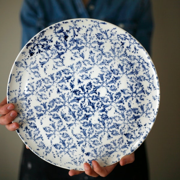 Large ceramic plate - Cheese ceramic plate - Serving ceramic plate / Plateau de fromage - plateau de service- artetmanufacture