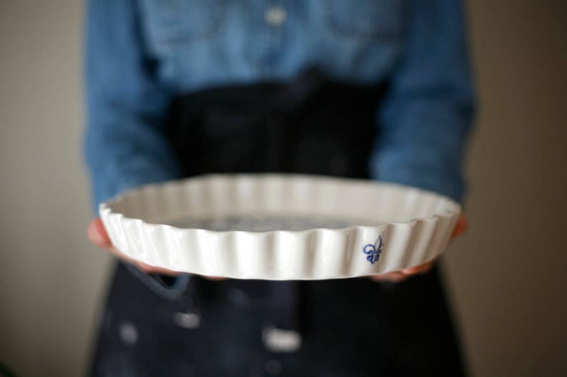 La tourtière d'Annette, white and blue Pie plate artetmanufacture image 4