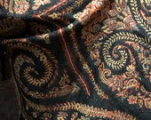 Nemesis Vintage metallic gold Paisley Brocade Pashmina Scarf Wrap