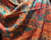 Nemesis Vintage Paisley Brocade Pashmina Scarf Wrap