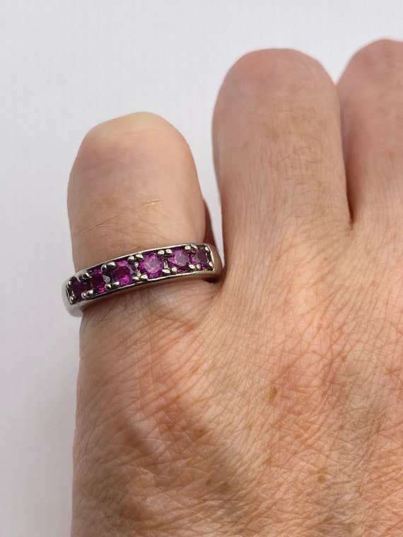 Vintage Pink Tourmaline Blue Tanzanite 925 Sterlin