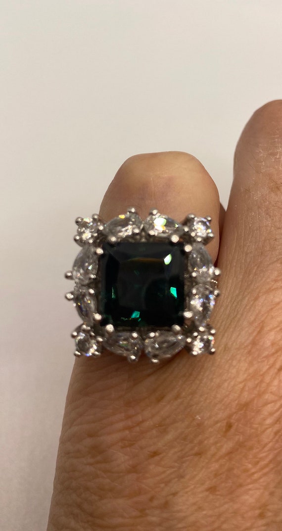 Vintage Green Tourmaline Cubic Zirconia Crystal 92
