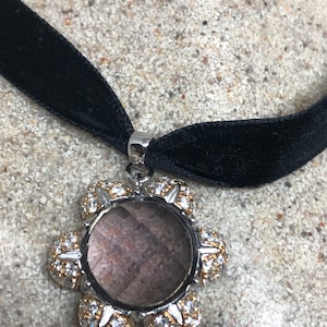 Vintage Handmade 925 Sterling Silver  Smoky Quartz Pendant