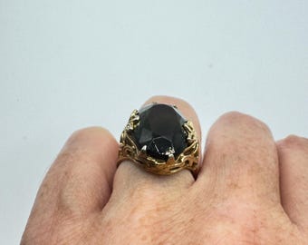 Vintage Smoky Topaz Ring Gold Filled