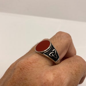 Vintage Celtic Stainless Steel Mens Ring