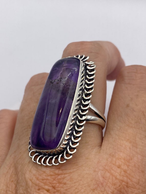 Vintage Purple Amethyst Cocktail Ring