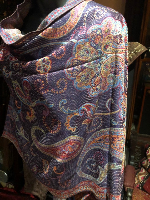 Nemesis Vintage Paisley Brocade Pashmina Scarf Wrap shawl